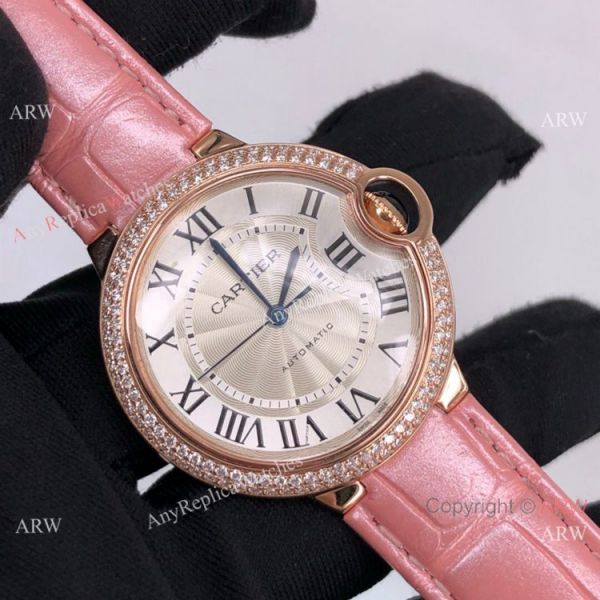Cartier Ballon Bleu Lady 33mm Rose Gold Silver Dial Watch Swiss Grade 1 Cartier Ballon Bleu Lady 33mm Rose Gold Silver Dial Watch Swiss Grade 1