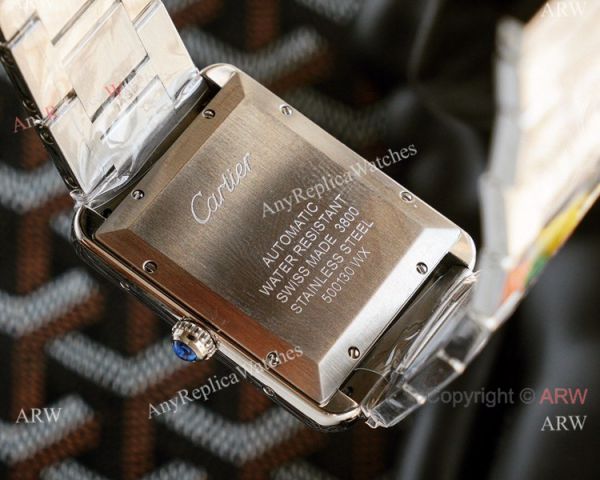 V9 Factory Faux Cartier Tank Automatic Mens Watch Stainless Steel With White Dial V9 Factory Faux Cartier Tank Automatic Mens Watch Stainless Steel With White Dial