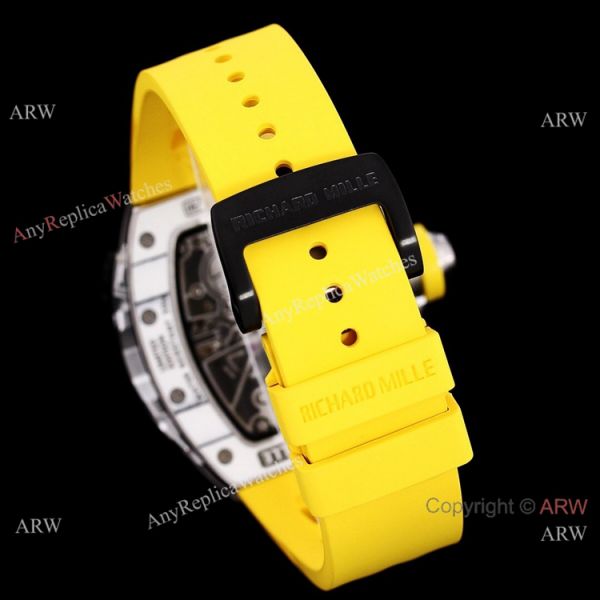 Replica Richard Mille RM 62-01 Tourbillon Watch Yellow Rubber Band Strap Replica Richard Mille RM 62-01 Tourbillon Watch Yellow Rubber Band Strap