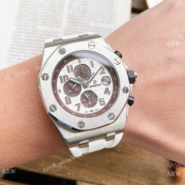Knockoff Audemars Piguet Royal Oak Offshore 26470 Watches SS White Rubber Strap Automatic Knockoff Audemars Piguet Royal Oak Offshore 26470 Watches SS White Rubber Strap Automatic
