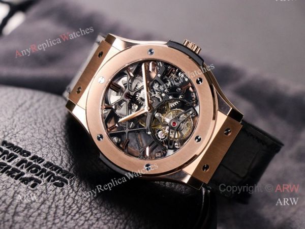 Best Hublot Classic Fusion Skeleton Tourbillon Rose Gold Replica Watch Hand-Winding Best Hublot Classic Fusion Skeleton Tourbillon Rose Gold Replica Watch Hand-Winding