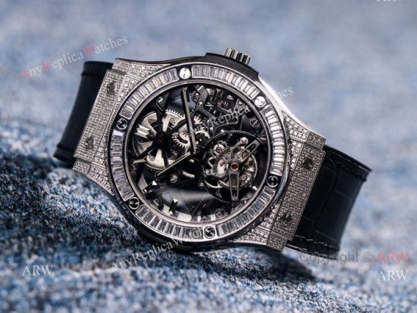 Swiss Grade Hublot Classic Fusion 42mm Knockoff Hublot Skeleton Diamond Watch Swiss Grade Hublot Classic Fusion 42mm Knockoff Hublot Skeleton Diamond Watch