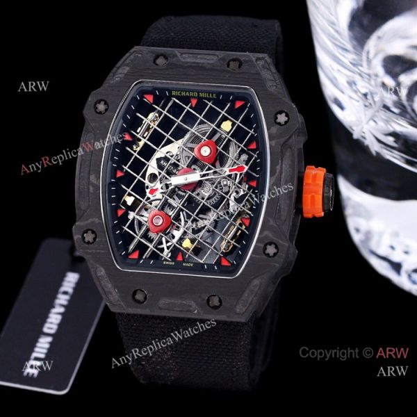 Best New Richard Mille RM 27-04 Tourbillon Rafael Nadal Tennis Court Watch Red Fabric Strap Best New Richard Mille RM 27-04 Tourbillon Rafael Nadal Tennis Court Watch Red Fabric Strap