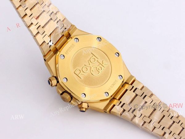 New Audemars Piguet Royal Oak Frosted Gold 41mm Green Dial Chronograph Watch Replica New Audemars Piguet Royal Oak Frosted Gold 41mm Green Dial Chronograph Watch Replica