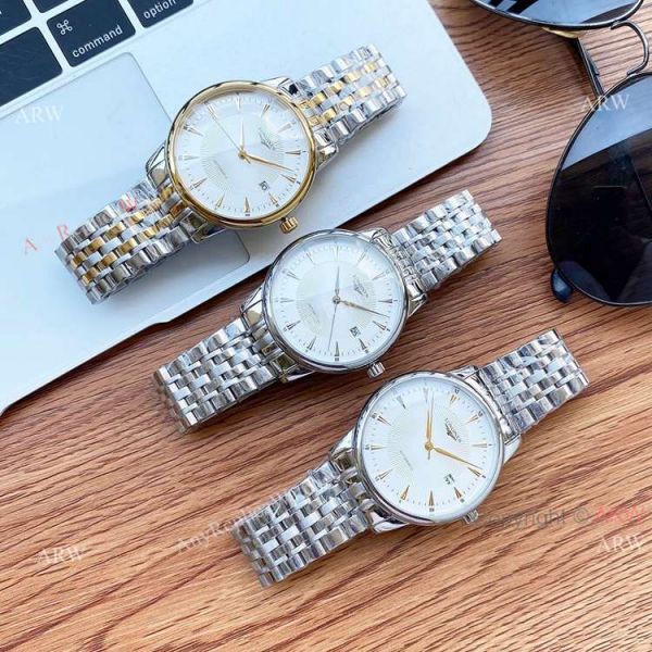 Black Face Longines Watch For Men Size 40mm Automatic Two Tone Replica Black Face Longines Watch For Men Size 40mm Automatic Two Tone Replica