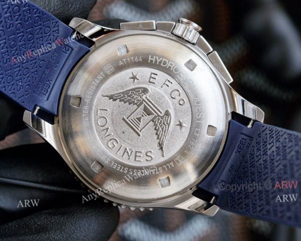 Longines Hydroconquest Automatic 41mm Replica Watches Black Face Black Rubber Band Longines Hydroconquest Automatic 41mm Replica Watches Black Face Black Rubber Band