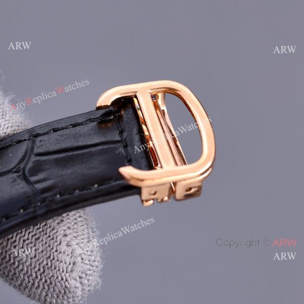 Copy Balloon Blue Cartier Gradient Face Gold Case 42MM Watch Leather Strap Copy Balloon Blue Cartier Gradient Face Gold Case 42MM Watch Leather Strap
