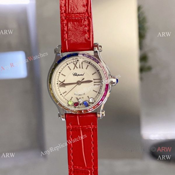 Chopard Happy Sport 30 Watch Rainbow bezel 2-Tone Rose Gold Chopard Happy Sport 30 Watch Rainbow bezel 2-Tone Rose Gold
