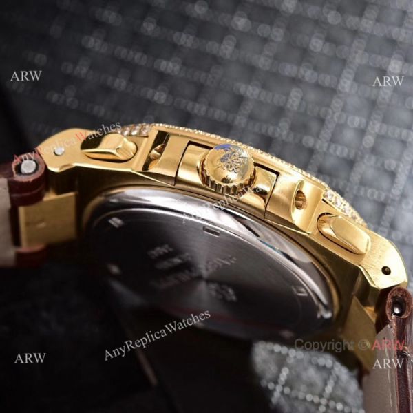 Japan Grade Copy Patek Philippe Nautilus Chrono Watches Gold Diamond Case Japan Grade Copy Patek Philippe Nautilus Chrono Watches Gold Diamond Case