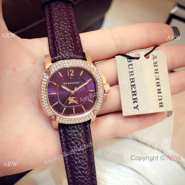 New Style Copy Burberry Lady watch Rose Gold Gray Face New Style Copy Burberry Lady watch Rose Gold Gray Face