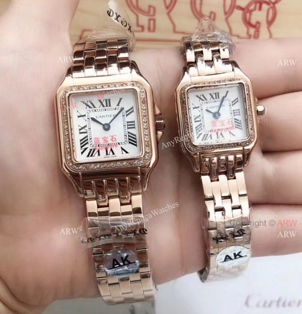 Fake Panthere De Cartier SS Diamond Watch Ladies 22mm Fake Panthere De Cartier SS Diamond Watch Ladies 22mm