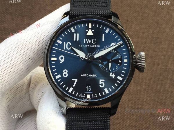 Replica IWC Big Pilot Le Petit Prince Black Case Rubber Strap Replica IWC Big Pilot Le Petit Prince Black Case Rubber Strap