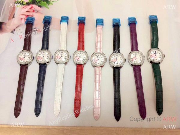 Fake Cle de Cartier Roman Dial Rose Gold Diamond watch Women Size Fake Cle de Cartier Roman Dial Rose Gold Diamond watch Women Size