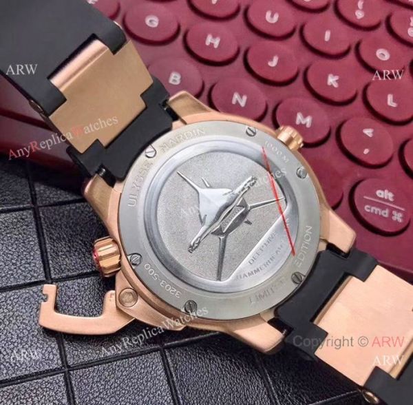 New Ulysse Nardin Deep Dive Hammerhead Shark Limited Edition Watch Copy Rose Gold White Dial New Ulysse Nardin Deep Dive Hammerhead Shark Limited Edition Watch Copy Rose Gold White Dial