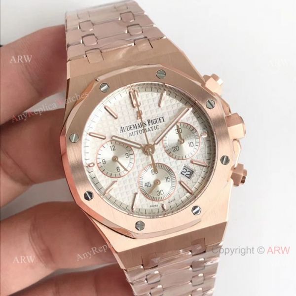 Swiss 7750 Replica Audemars Piguet Royal Oak Rose Gold Chronograph Dial Watches Swiss 7750 Replica Audemars Piguet Royal Oak Rose Gold Chronograph Dial Watches