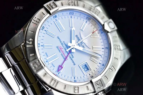 Copy Breitling Avenger II GMT Swiss 2836 Watch Stainless Steel White Dial Copy Breitling Avenger II GMT Swiss 2836 Watch Stainless Steel White Dial