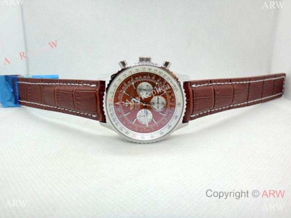 Copy Breitling Navitimer Chronometre Japanese Watch SS Brown Dial Copy Breitling Navitimer Chronometre Japanese Watch SS Brown Dial