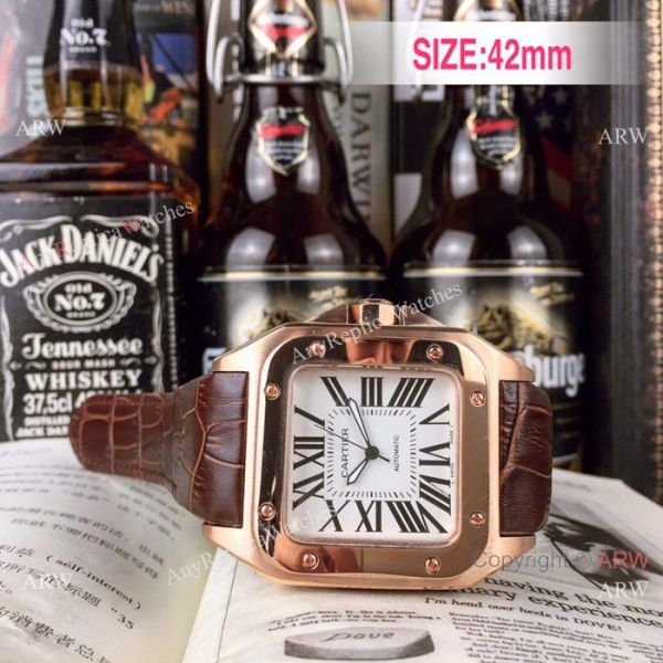 Cartier Santos 100th Anniversary Rose Gold Replica watch for Sale Cartier Santos 100th Anniversary Rose Gold Replica watch for Sale