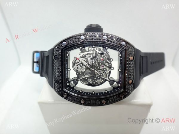 Clone Richard Mille Skeleton Diamond Watch Swiss Quality Richard Mille AAA Clone Richard Mille Skeleton Diamond Watch Swiss Quality Richard Mille AAA