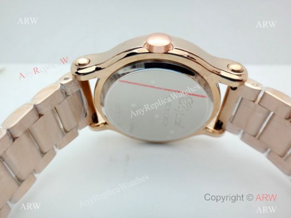 High Quality Chopard Happy Sport Quartz Watch Rose Gold Gray Dial High Quality Chopard Happy Sport Quartz Watch Rose Gold Gray Dial