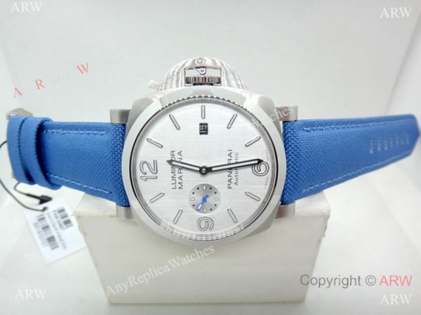 Copy Panerai Luminor Marina PAM 687 Automatic Watch SS Blue Leather Strap Copy Panerai Luminor Marina PAM 687 Automatic Watch SS Blue Leather Strap