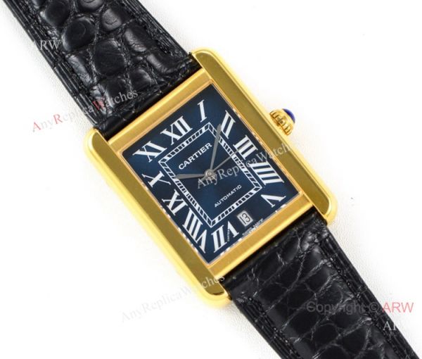 (ER) Cartier Tank Solo W5200027 Automatic Black Roman Dial Watches Super Clone (ER) Cartier Tank Solo W5200027 Automatic Black Roman Dial Watches Super Clone