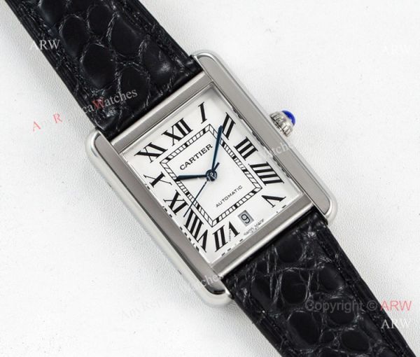 (ER)Swiss replica Cartier Tank Solo Automatic 31mm Watch White Dial Leather Strap (ER)Swiss replica Cartier Tank Solo Automatic 31mm Watch White Dial Leather Strap