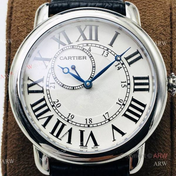 (EGF) New Replica Ronde De Cartier Stainless Steel White Dial Diamond Watches (EGF) New Replica Ronde De Cartier Stainless Steel White Dial Diamond Watches