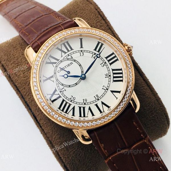 (EGF) New Replica Ronde De Cartier White Dial Rose Gold Automatic Watch 40mm (EGF) New Replica Ronde De Cartier White Dial Rose Gold Automatic Watch 40mm