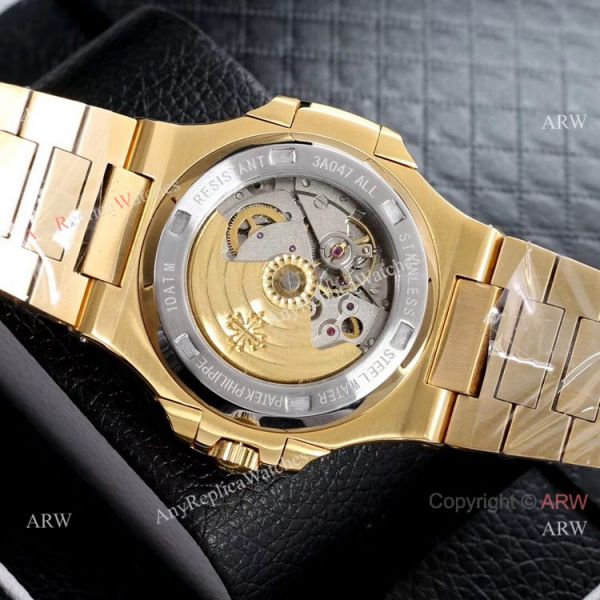 Copy Patek Philippe Nautilus Frosted Gold Watch with Luminous Dial Markers Copy Patek Philippe Nautilus Frosted Gold Watch with Luminous Dial Markers