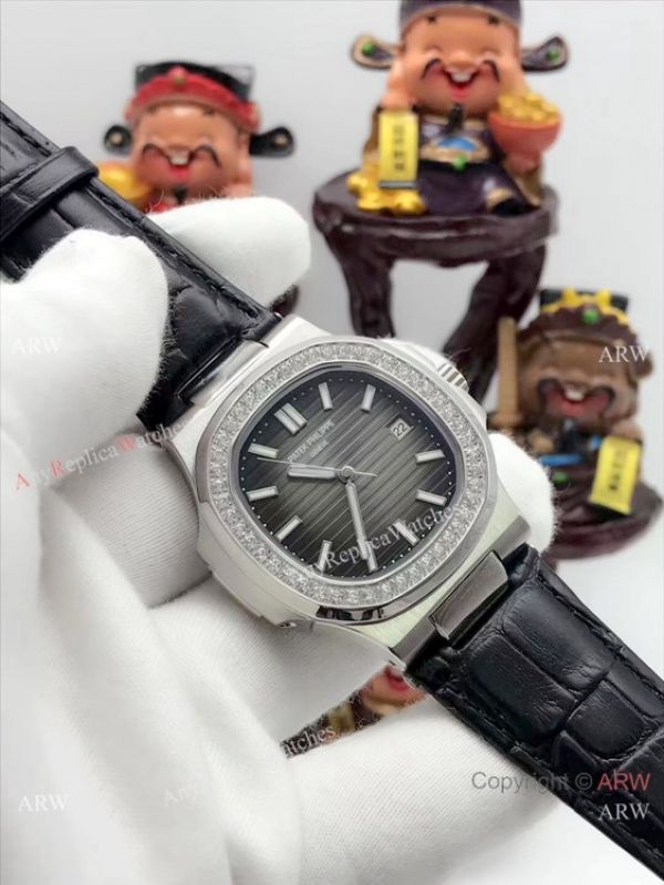 Patek Philippe Nautilus Copy Watch Diamond Bezel Stainless Steel 40mm Patek Philippe Nautilus Copy Watch Diamond Bezel Stainless Steel 40mm