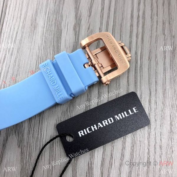 Women Richard Mille BonBon Collection Watches Rm07 Blue Rubber Strap Women Richard Mille BonBon Collection Watches Rm07 Blue Rubber Strap