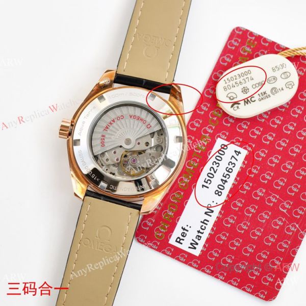 Swiss Quality Omega Aqua Terra 150m Citizen 8215 Rose Gold Leather Strap Watches 41.5mm Swiss Quality Omega Aqua Terra 150m Citizen 8215 Rose Gold Leather Strap Watches 41.5mm
