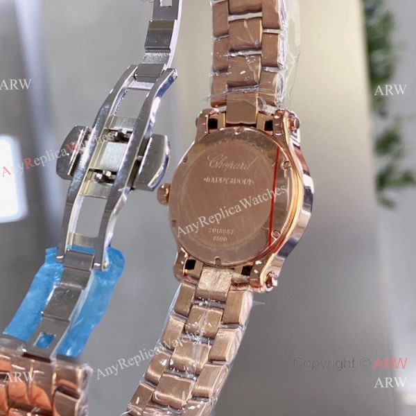 Copy Chopard Happy Sport 30mm Lady Watch Rose Gold White Dial Copy Chopard Happy Sport 30mm Lady Watch Rose Gold White Dial