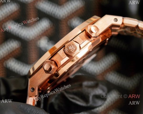 Knockoff Audemars Piguet Royal Oak Rose Gold Chronograph White Dial Watches 42mm Knockoff Audemars Piguet Royal Oak Rose Gold Chronograph White Dial Watches 42mm